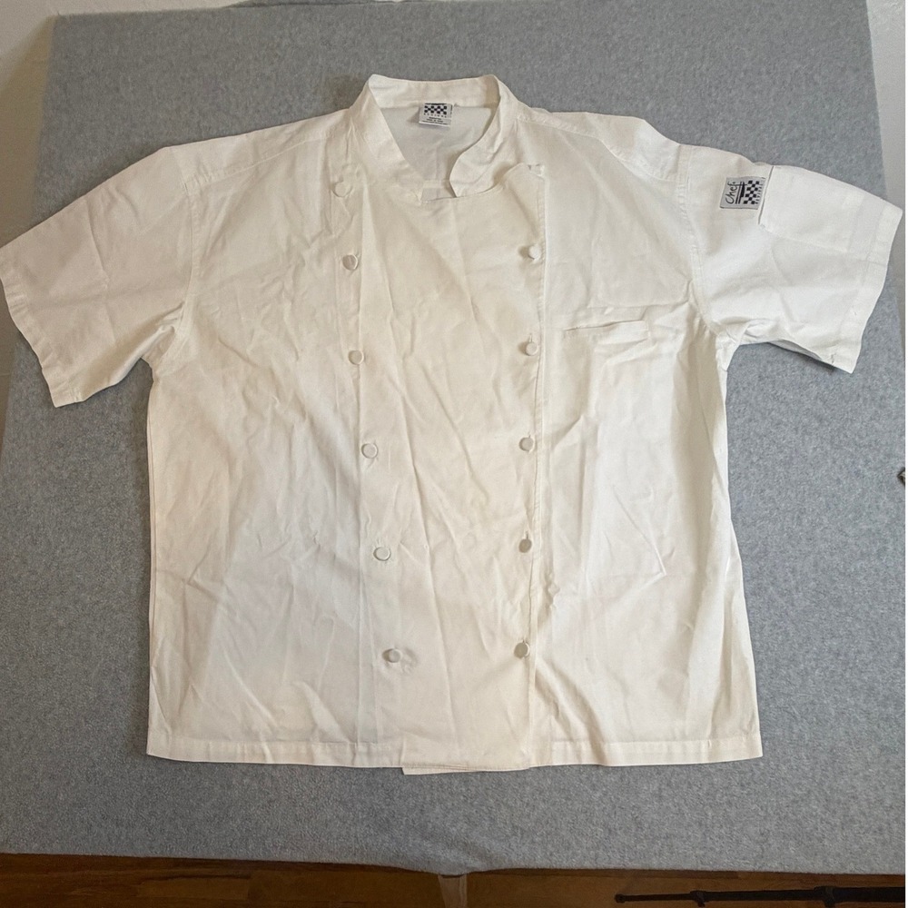 Chef Revival Mens White Short‎ Sleeve Double Breasted Chef Coat Jacket XL